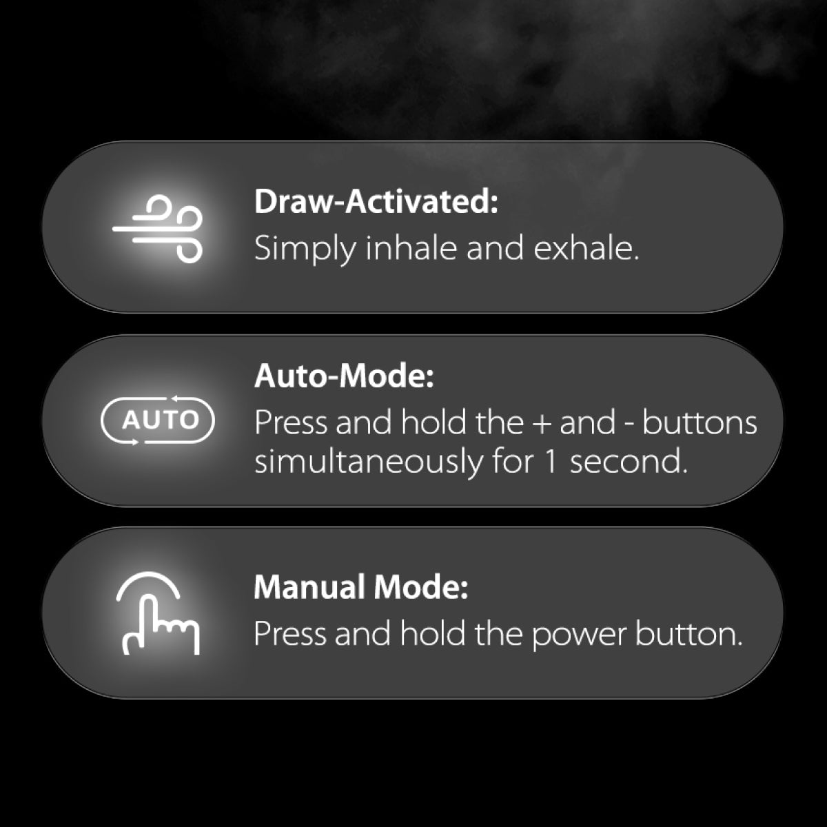 Yocan Ziva 2.0 Features - 3 Vaping Modes