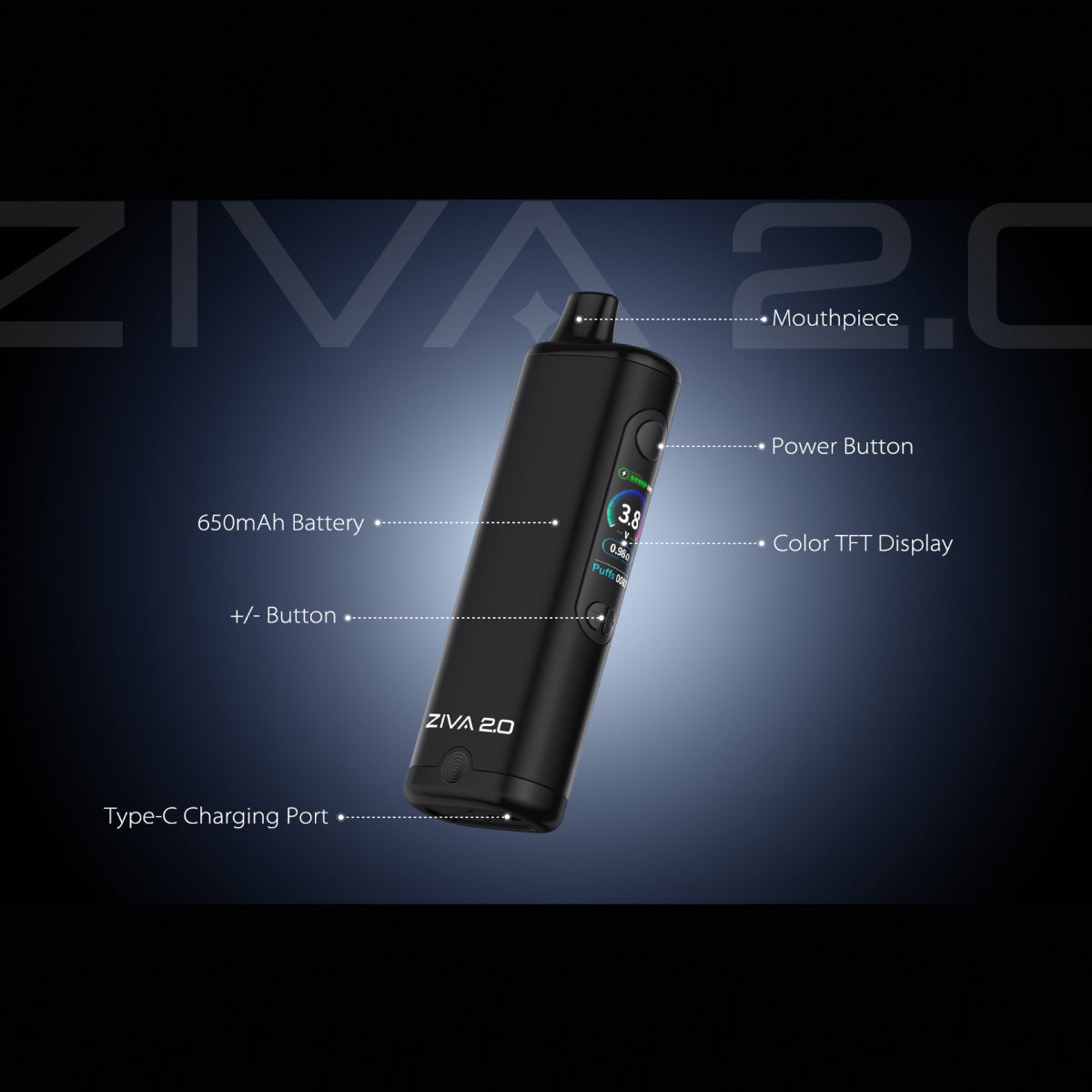 Yocan Ziva 2.0 Features - Precision Voltage
