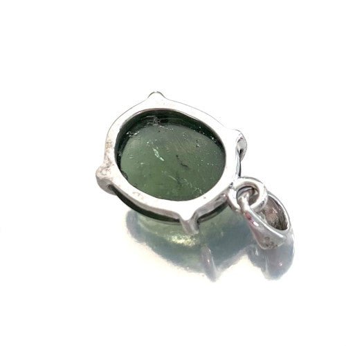 AA Genuine Moldavite Pendant Claw Oval 925 Sterling Silver 12mmx16mm 1 Piece Assorted - TPCSUPPLYCO