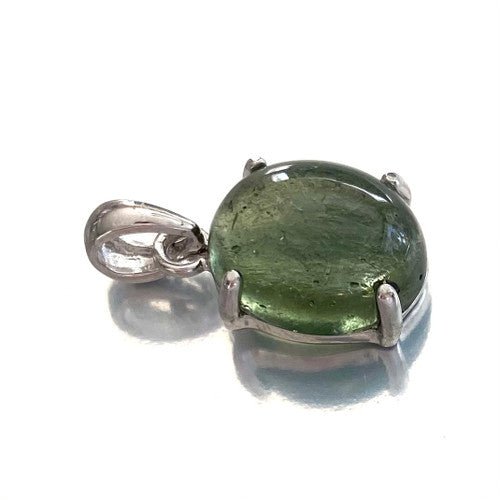 AA Genuine Moldavite Pendant Claw Oval 925 Sterling Silver 12mmx16mm 1 Piece Assorted - TPCSUPPLYCO