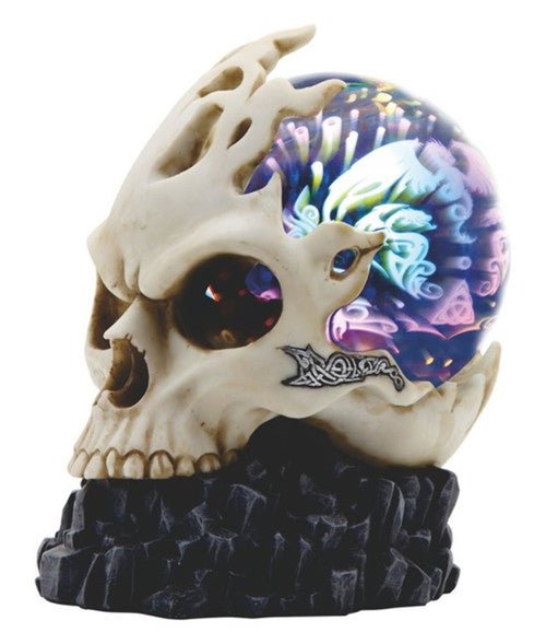 Amazing Glowing Biker Orb Skull LED AA Batteries Not Included 6 3/4"H - TPCSUPPLYCO