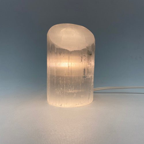 Angle Cut Selenite Lamp 5.9" 15cm with Cord - TPCSUPPLYCO