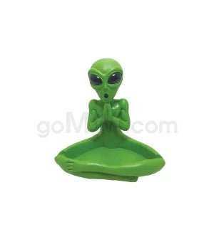 Ashtray Glass Large Alien Yogi Polystone - TPCSUPPLYCO