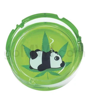 Fujima 6.25" Leaf Glass Ashtray - Toking Panda