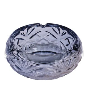 Fujima 4.3" Round Glass Ashtray - Sapphire