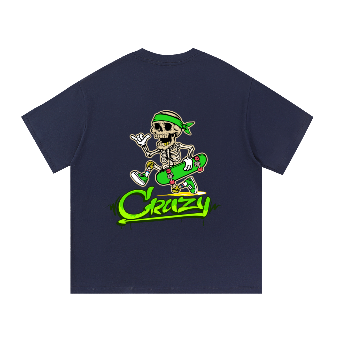 Green & White Essential Cotton T-Shirt