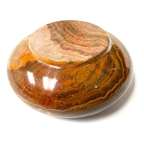 Banded Onyx Round Ashtray Hand Made in Turkey 5" 1 Count - TPCSUPPLYCO