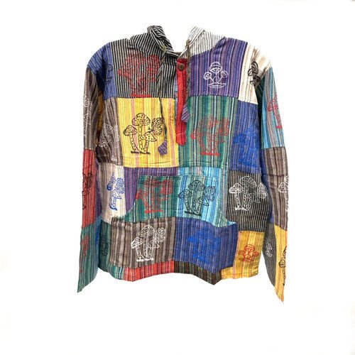 Big Boy Mushrooms Patchwork Hoodie 1 Count - TPCSUPPLYCO