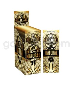 Billionaire Hemp Cones 2pk 10ct/bx - Natural - TPCSUPPLYCO