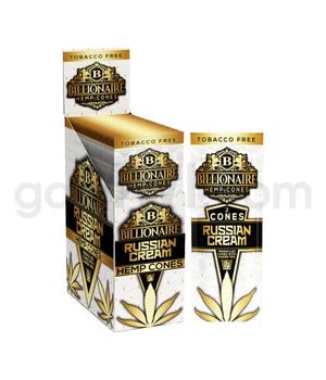 Billionaire Hemp Cones 2pk 10ct/bx - Russian Cream - TPCSUPPLYCO