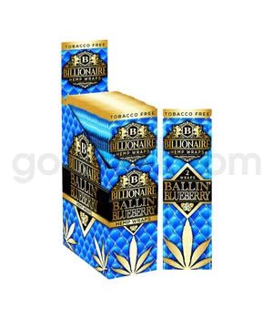 Billionaire Hemp Wraps 2pk 25ct/bx - Ballin Blueberry - TPCSUPPLYCO