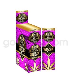 Billionaire Hemp Wraps 2pk 25ct/bx - Majestic Grape - TPCSUPPLYCO