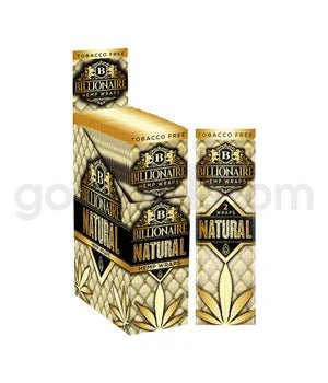 Billionaire Hemp Wraps 2pk 25ct/bx - Natural - TPCSUPPLYCO