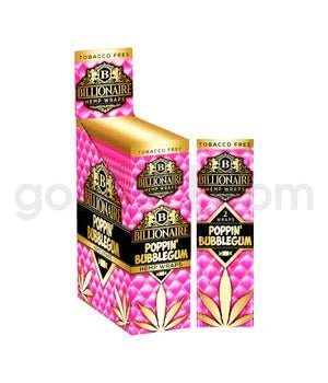 Billionaire Hemp Wraps 2pk 25ct/bx - Poppin Bubblegum - TPCSUPPLYCO