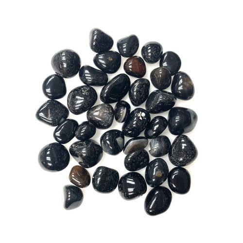 Black Onyx Tumbled by the Pound 1" - 2" Pieces - TPCSUPPLYCO