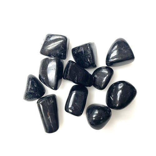 Black Tourmaline Tumbled by the Pound 1" - 2.5" Pieces - TPCSUPPLYCO