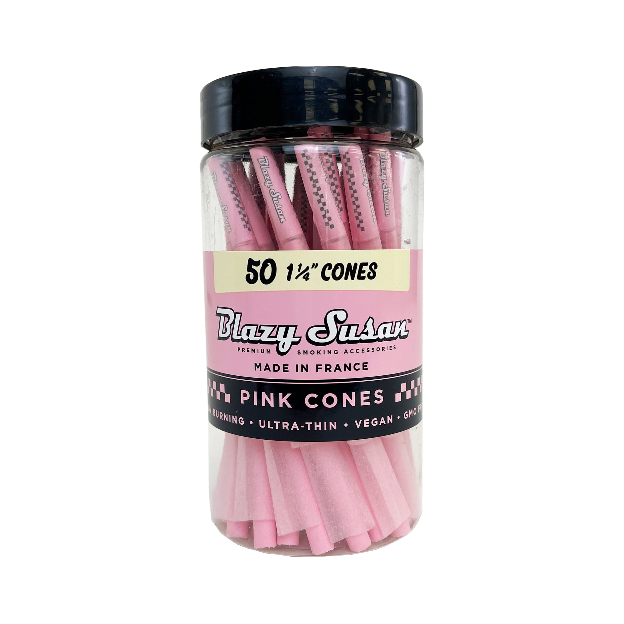 Blazy Susan 1 1/4'' Pre - Rolled Cones 50CT/JR - Pink - TPCSUPPLYCO