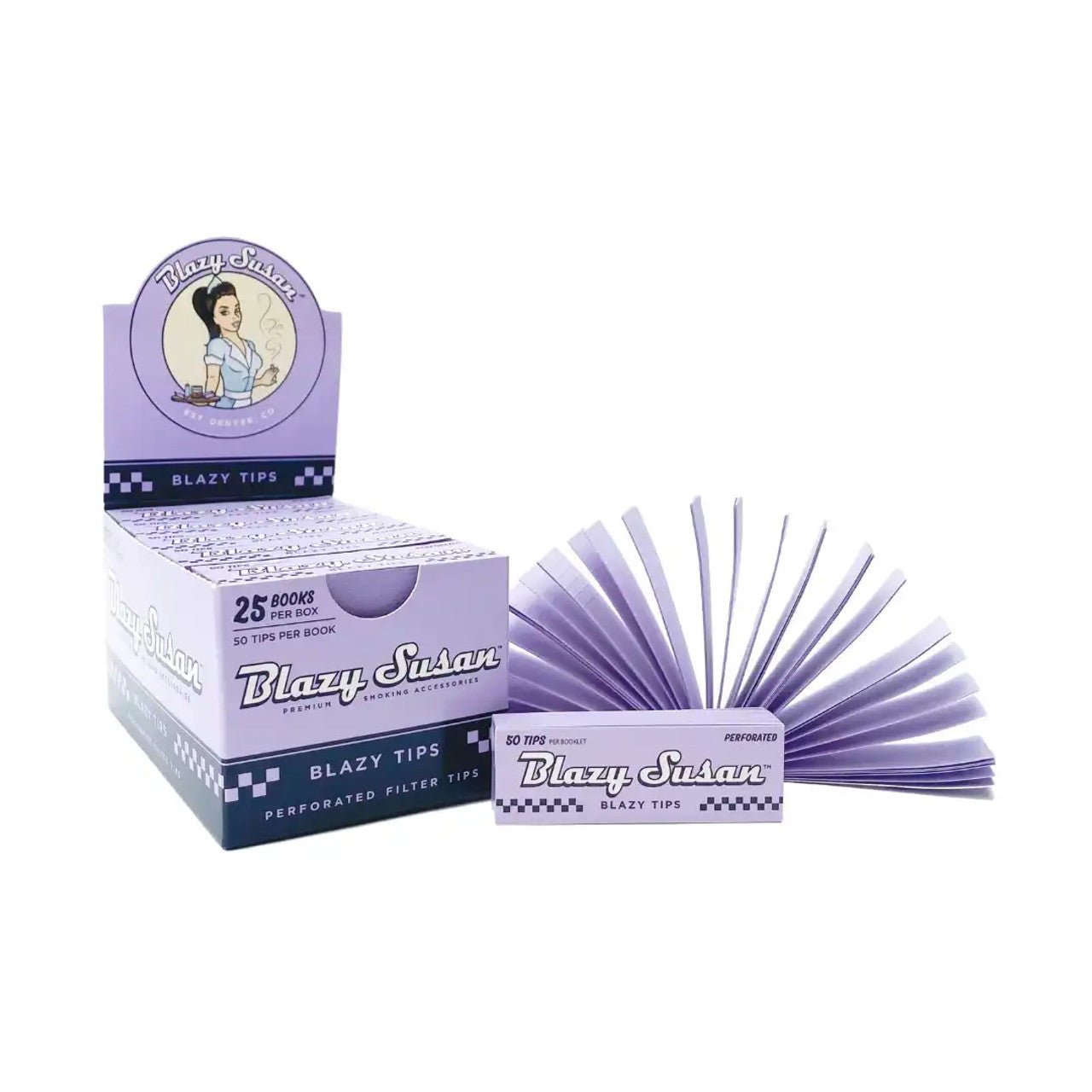 Blazy Susan Tips 50PK 25CT/BX - Purple - TPCSUPPLYCO