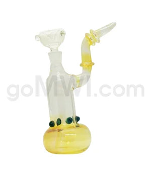 DISC 10" Single Bubbler Glass on Glass w/ Diffuser