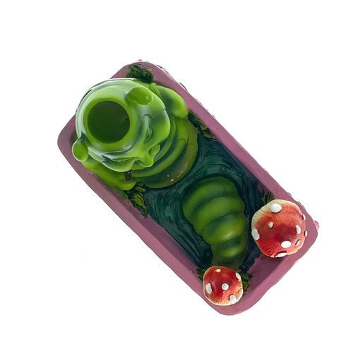 Caterpillar Mushroom Bath Backflow Incense Burner 6" Long - TPCSUPPLYCO