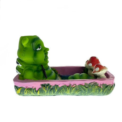 Caterpillar Mushroom Bath Backflow Incense Burner 6" Long - TPCSUPPLYCO