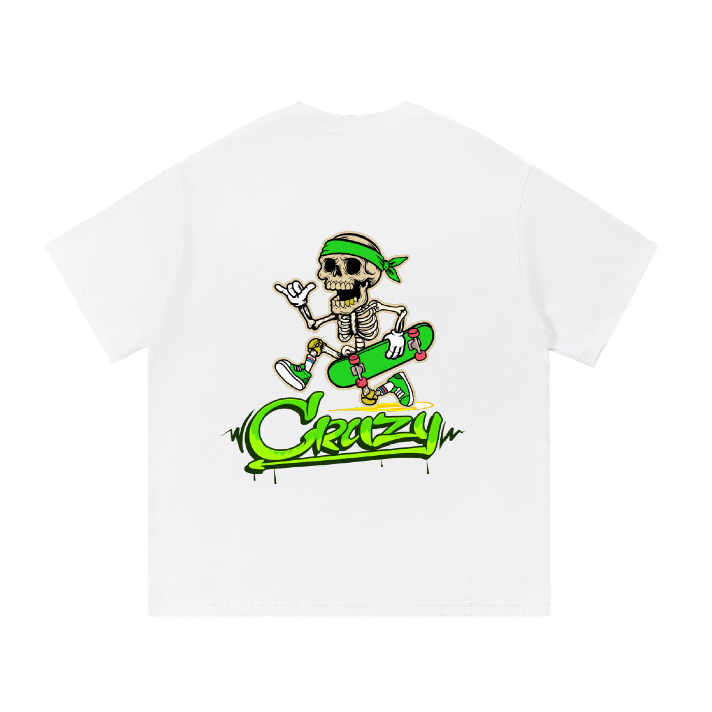Green & White Essential Cotton T-Shirt