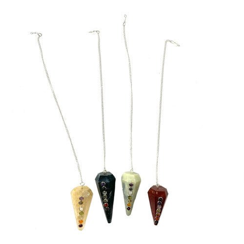 Chakra Cone Pendulum Assorted Minerals 1 Count - TPCSUPPLYCO