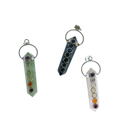 Chakra Point Pendant Assorted Minerals 1 Count Assorted - TPCSUPPLYCO