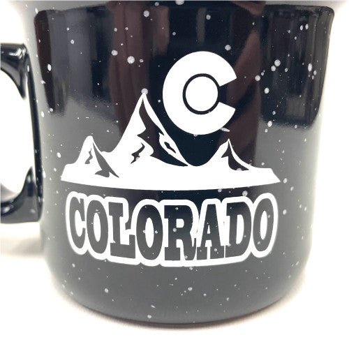 Colorado Snowy Mountain Black Mug 14oz - TPCSUPPLYCO