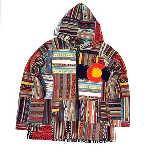 Colorado Zippered Patchwork Hoody Jacket Small - TPCSUPPLYCO