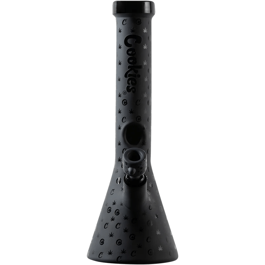 Cookies 14'' V Beaker Waterpipe - Black Logo - TPCSUPPLYCO