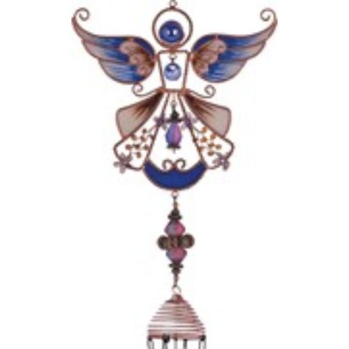 Copper & Gem Angel Chime, Blue 23"L GS99888 - TPCSUPPLYCO