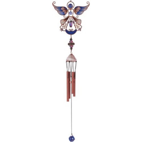 Copper & Gem Angel Chime, Blue 23"L GS99888 - TPCSUPPLYCO