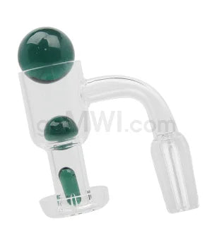 Quartz: 2mm Flat Top Terp Slurper Male Banger 14mm-Jade Green