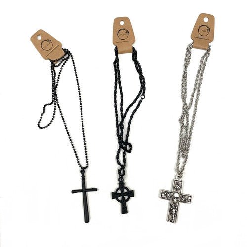 Cross N Chain Assorted Necklace with Metal Pendant - TPCSUPPLYCO