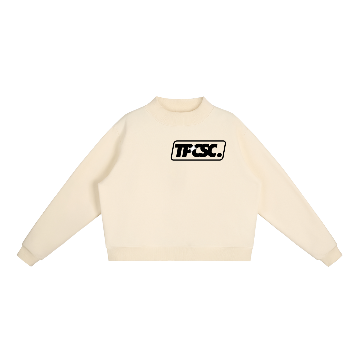Essential Fleece Mock-Neck Crew Sweatshirt