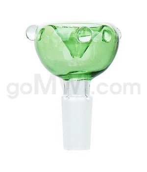 DISC GOG 14mm Male Bowl w/ Tri - Marbles - Green - TPCSUPPLYCO