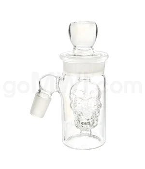 DISC GOG Ashcatcher 19mm 5" REM/TOP Skull - Clear - TPCSUPPLYCO