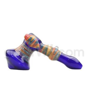 DISC I/O 6.5" Hammer Bubbler Fancy Artwork Flat Mouthpiece - TPCSUPPLYCO