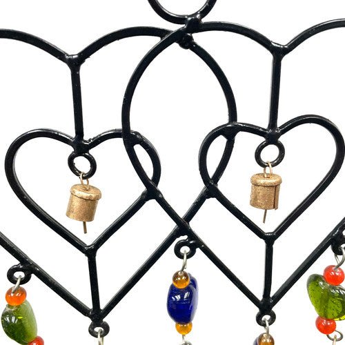 Double Heart Wind Chime IN12059 - TPCSUPPLYCO