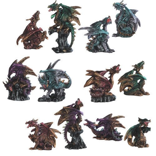 Dragon, Set of Twelve, Multi - Colored 2" - 4"H GS71385 - TPCSUPPLYCO