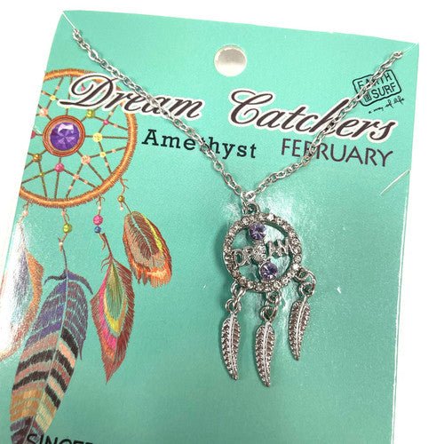 Dream Catcher Birthstone Necklace 1 Count Assorted - TPCSUPPLYCO