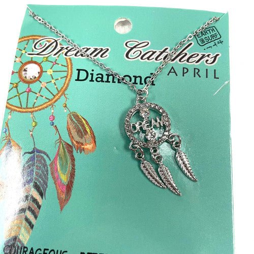 Dream Catcher Birthstone Necklace 1 Count Assorted - TPCSUPPLYCO