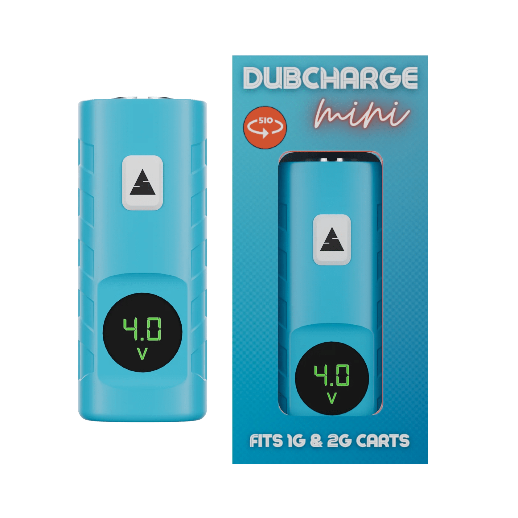 DubCharge Mini Dual Port 500mAh Cart Battery - Blue - TPCSUPPLYCO