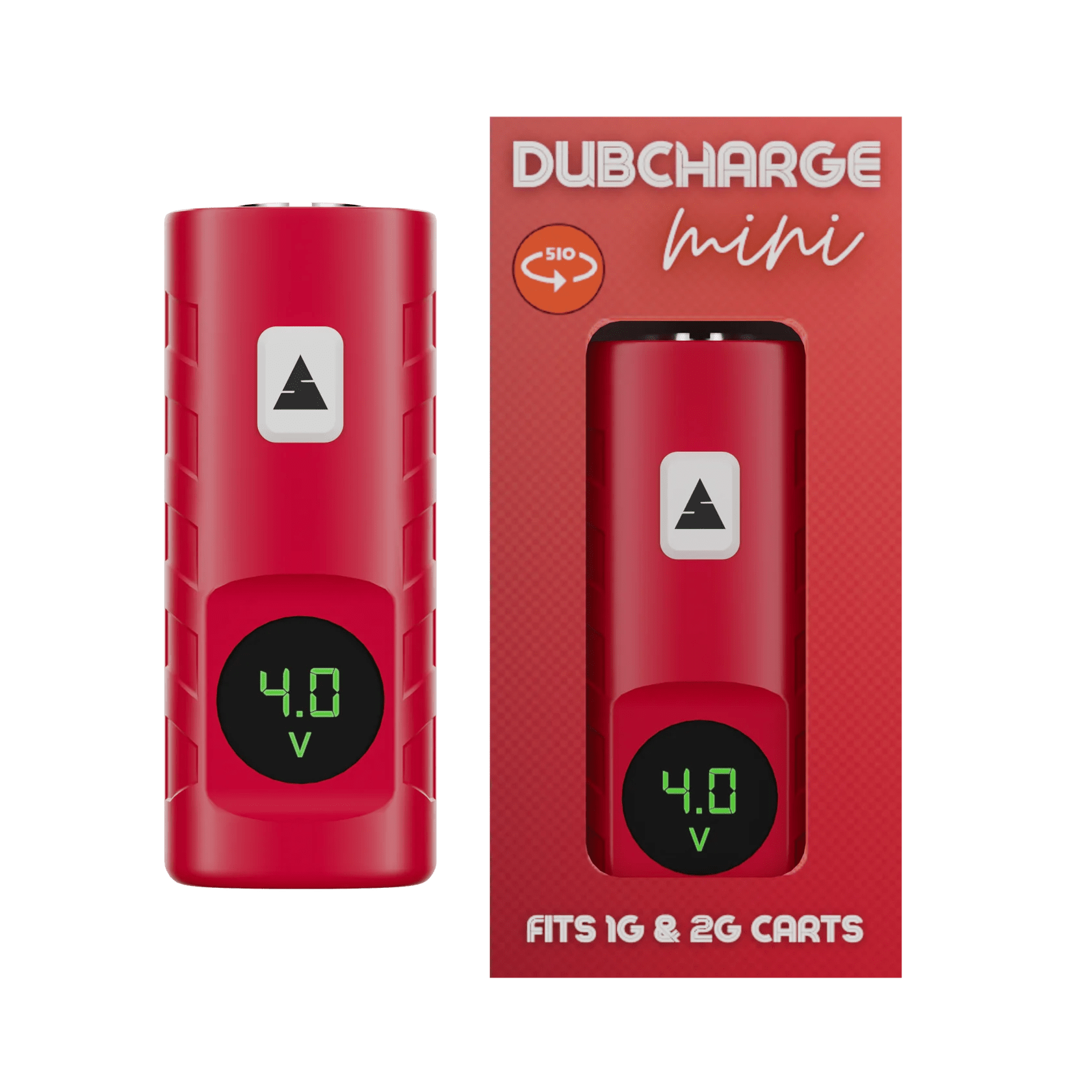 DubCharge Mini Dual Port 500mAh Cart Battery - RED - TPCSUPPLYCO