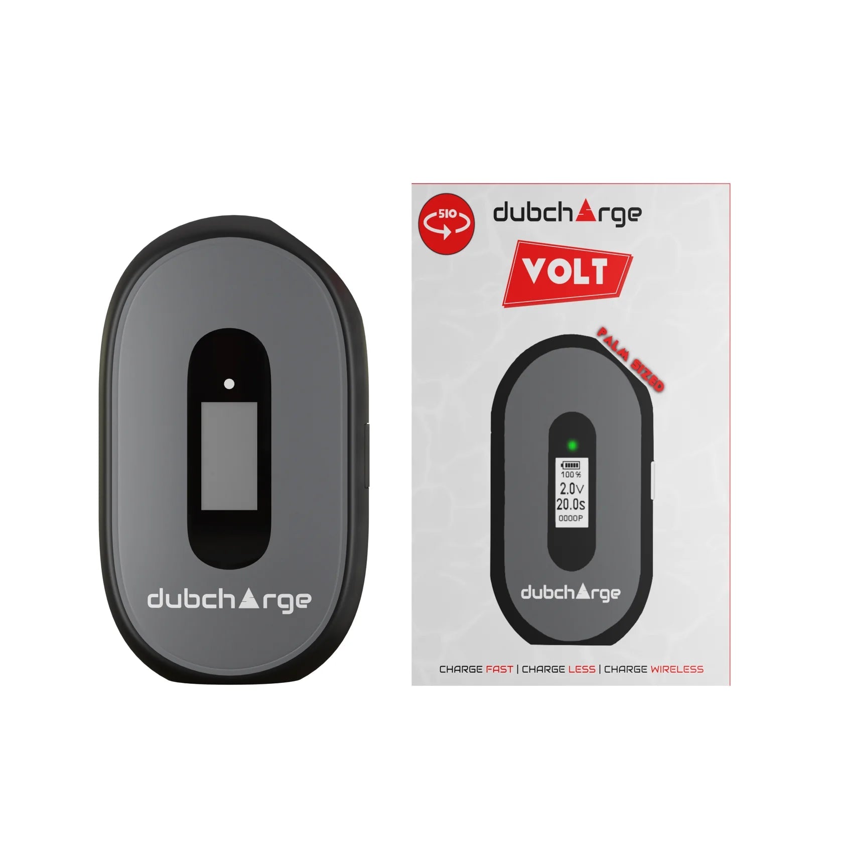 DubCharge Volt Wireless Charging 650mAh Cart Battery - Grey - TPCSUPPLYCO