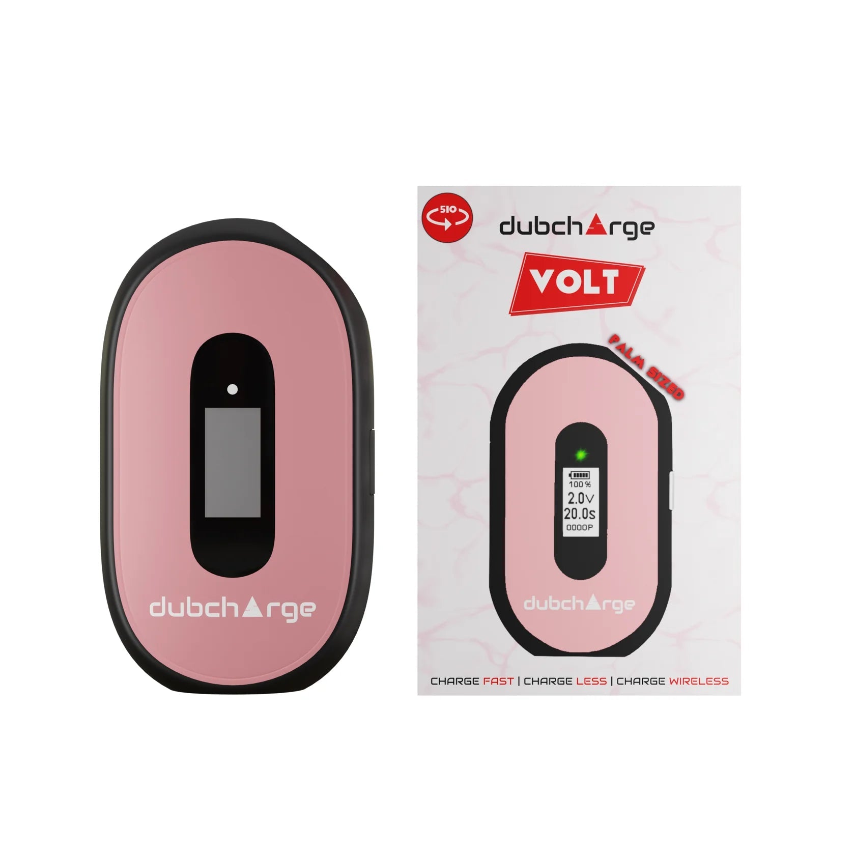 DubCharge Volt Wireless Charging 650mAh Cart Battery - Pink - TPCSUPPLYCO