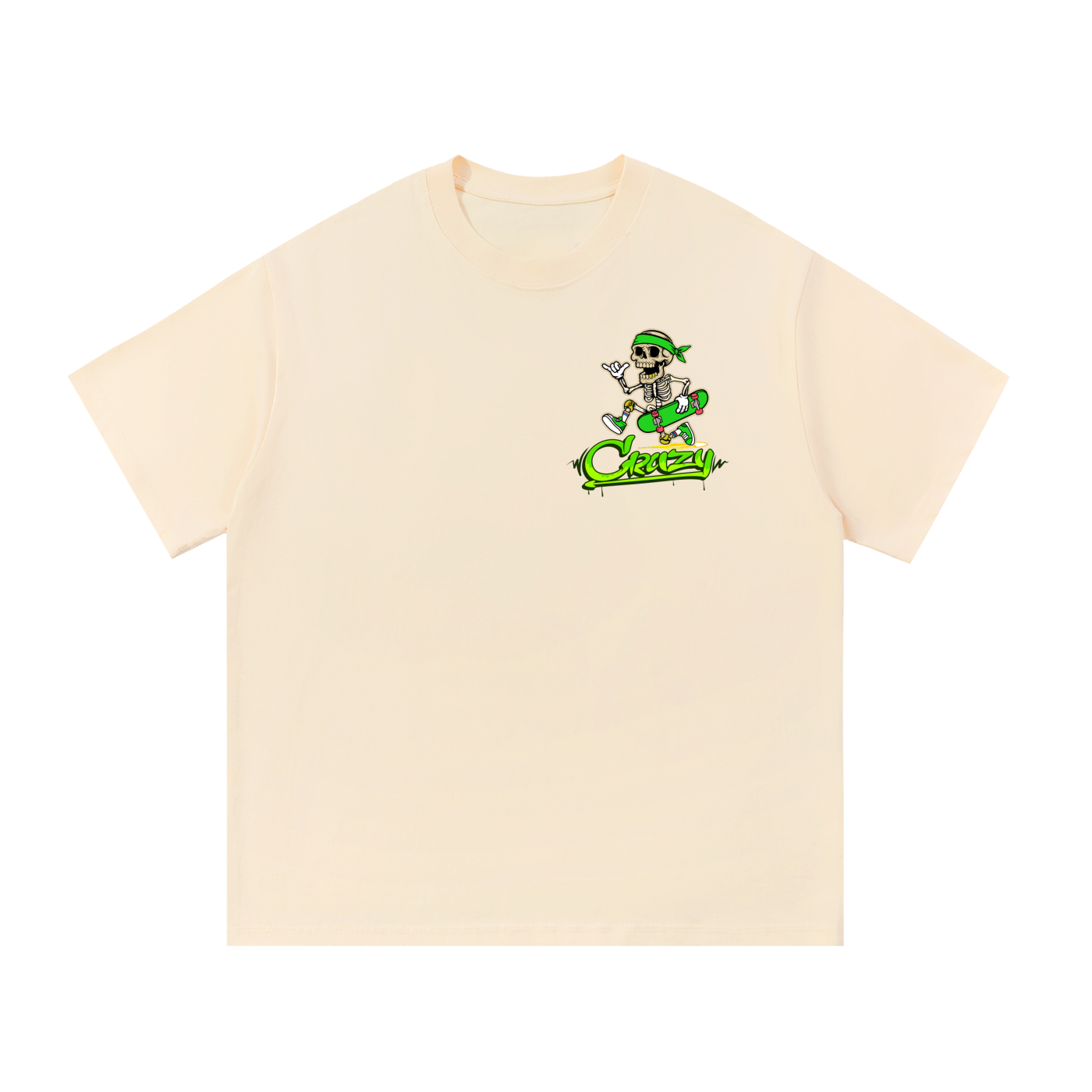 Green & White Essential Cotton T-Shirt