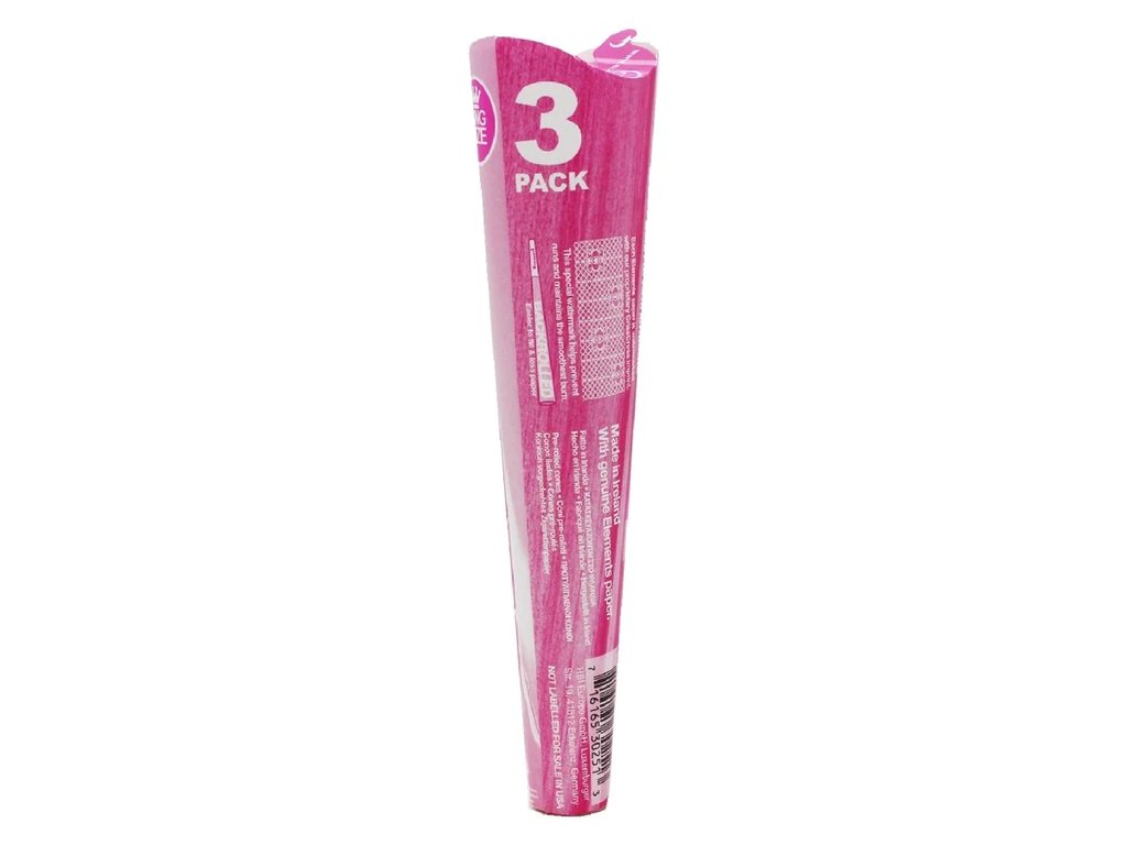 Elements Pink King Size Pre - Rolled Cones 3/pk 32ct/bx - TPCSUPPLYCO