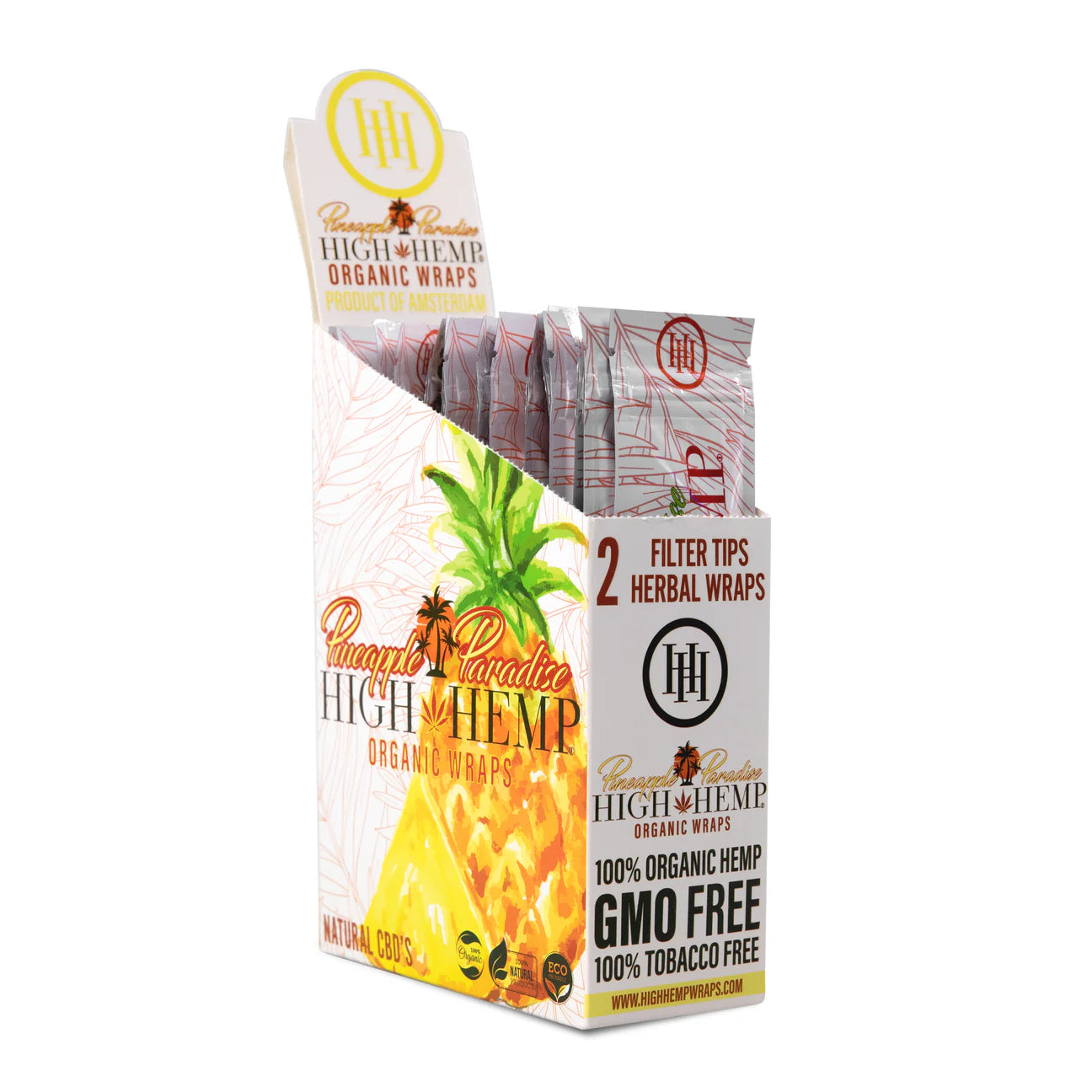 High Hemp Organic Wraps-Pineapple Paradise 2pk 25ct